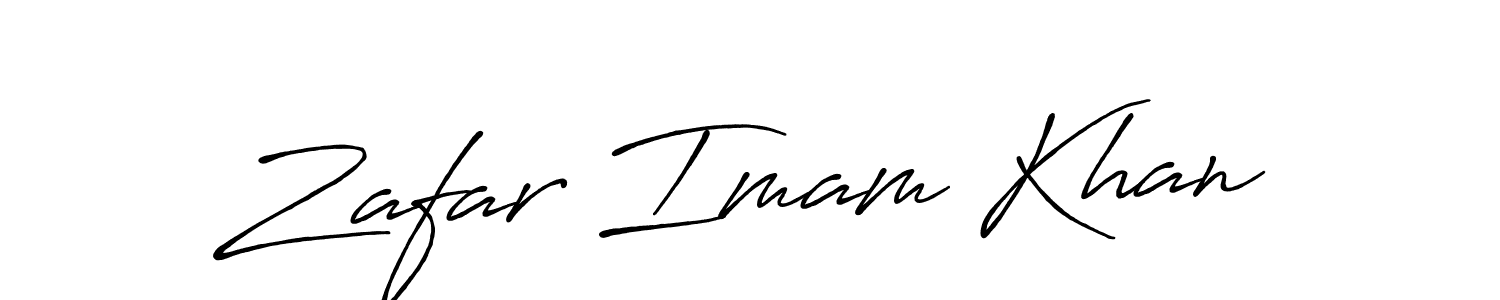 Use a signature maker to create a handwritten signature online. With this signature software, you can design (Antro_Vectra_Bolder) your own signature for name Zafar Imam Khan. Zafar Imam Khan signature style 7 images and pictures png