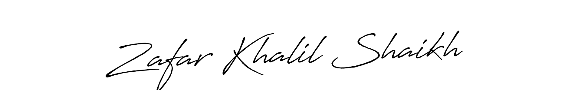 The best way (Antro_Vectra_Bolder) to make a short signature is to pick only two or three words in your name. The name Zafar Khalil Shaikh include a total of six letters. For converting this name. Zafar Khalil Shaikh signature style 7 images and pictures png