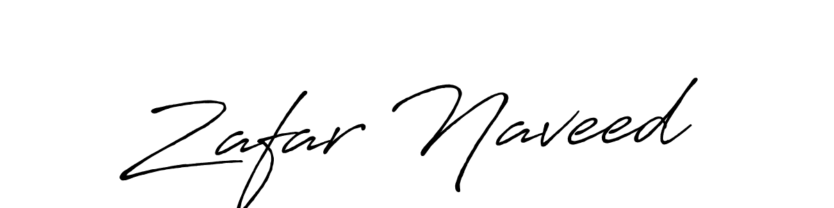 Design your own signature with our free online signature maker. With this signature software, you can create a handwritten (Antro_Vectra_Bolder) signature for name Zafar Naveed. Zafar Naveed signature style 7 images and pictures png