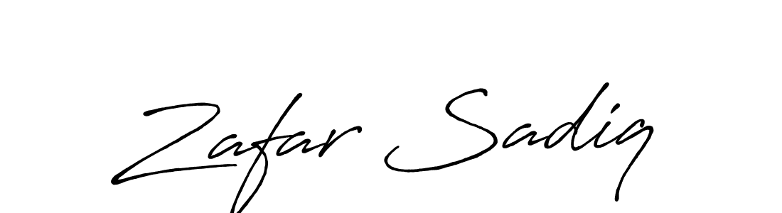 Create a beautiful signature design for name Zafar Sadiq. With this signature (Antro_Vectra_Bolder) fonts, you can make a handwritten signature for free. Zafar Sadiq signature style 7 images and pictures png