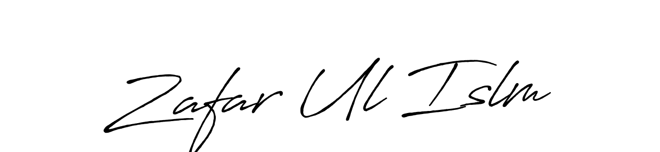 How to make Zafar Ul Islm name signature. Use Antro_Vectra_Bolder style for creating short signs online. This is the latest handwritten sign. Zafar Ul Islm signature style 7 images and pictures png