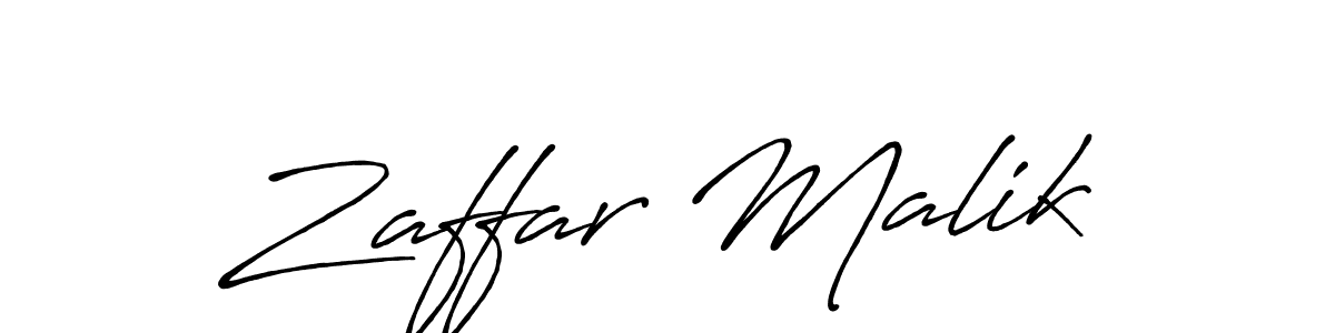 It looks lik you need a new signature style for name Zaffar Malik. Design unique handwritten (Antro_Vectra_Bolder) signature with our free signature maker in just a few clicks. Zaffar Malik signature style 7 images and pictures png