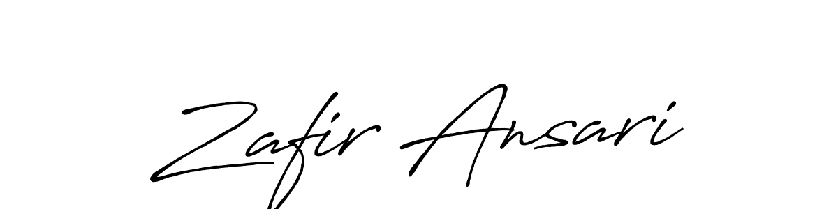 How to make Zafir Ansari name signature. Use Antro_Vectra_Bolder style for creating short signs online. This is the latest handwritten sign. Zafir Ansari signature style 7 images and pictures png