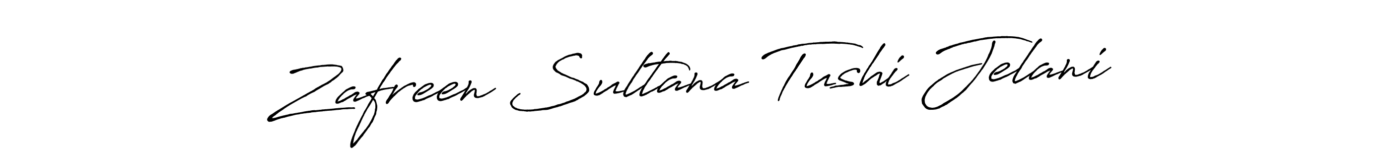 Make a beautiful signature design for name Zafreen Sultana Tushi Jelani. Use this online signature maker to create a handwritten signature for free. Zafreen Sultana Tushi Jelani signature style 7 images and pictures png