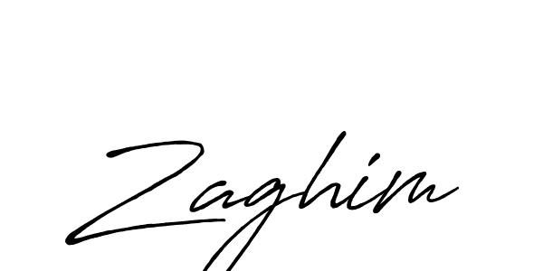 Make a beautiful signature design for name Zaghim. With this signature (Antro_Vectra_Bolder) style, you can create a handwritten signature for free. Zaghim signature style 7 images and pictures png