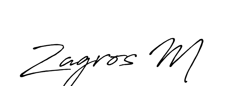 Also You can easily find your signature by using the search form. We will create Zagros M name handwritten signature images for you free of cost using Antro_Vectra_Bolder sign style. Zagros M signature style 7 images and pictures png