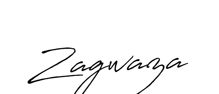 Create a beautiful signature design for name Zagwaza. With this signature (Antro_Vectra_Bolder) fonts, you can make a handwritten signature for free. Zagwaza signature style 7 images and pictures png