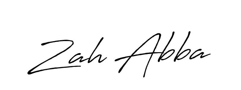 Make a beautiful signature design for name Zah Abba. With this signature (Antro_Vectra_Bolder) style, you can create a handwritten signature for free. Zah Abba signature style 7 images and pictures png