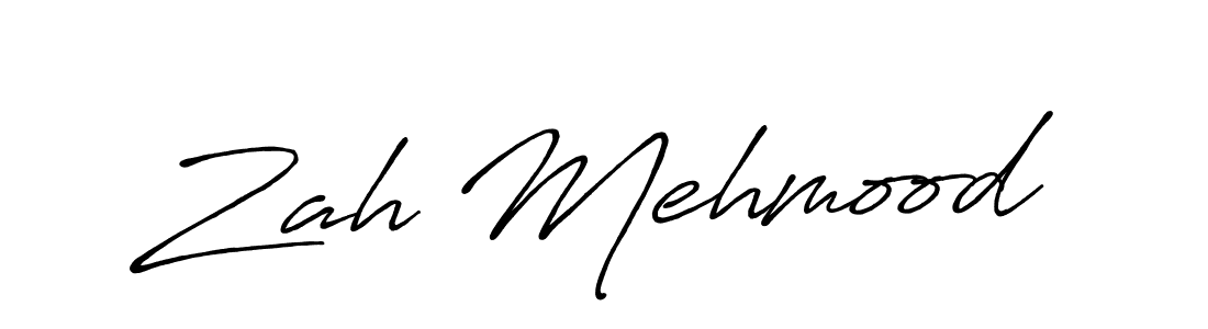 Make a beautiful signature design for name Zah Mehmood. With this signature (Antro_Vectra_Bolder) style, you can create a handwritten signature for free. Zah Mehmood signature style 7 images and pictures png