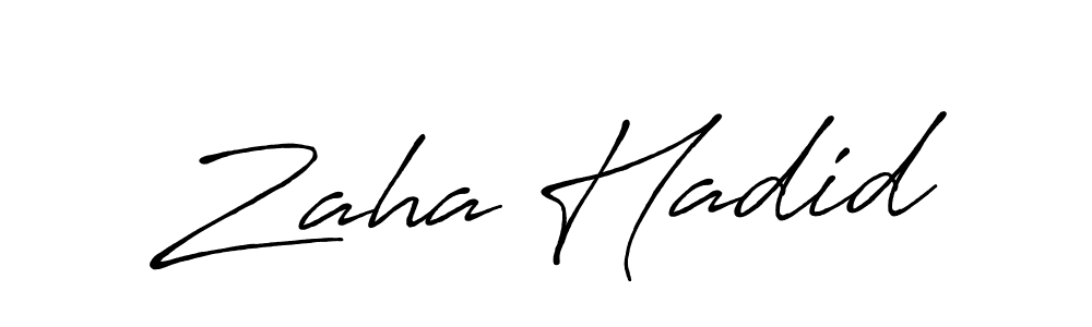 Create a beautiful signature design for name Zaha Hadid. With this signature (Antro_Vectra_Bolder) fonts, you can make a handwritten signature for free. Zaha Hadid signature style 7 images and pictures png