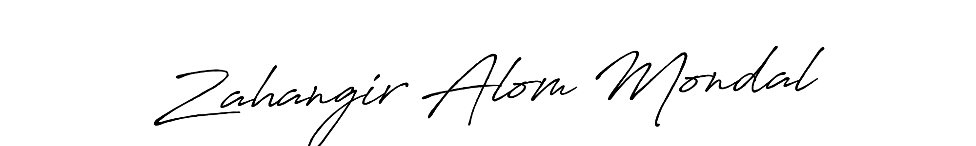How to make Zahangir Alom Mondal name signature. Use Antro_Vectra_Bolder style for creating short signs online. This is the latest handwritten sign. Zahangir Alom Mondal signature style 7 images and pictures png