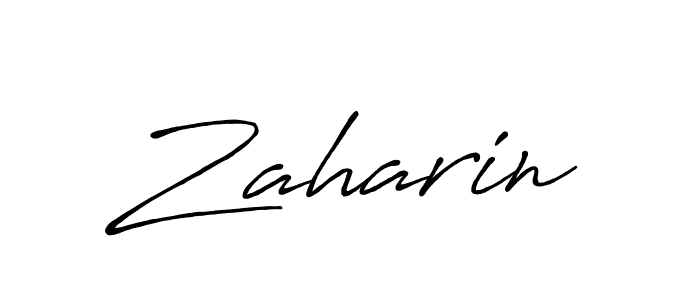 Create a beautiful signature design for name Zaharin. With this signature (Antro_Vectra_Bolder) fonts, you can make a handwritten signature for free. Zaharin signature style 7 images and pictures png