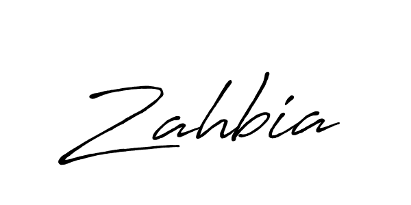 Zahbia stylish signature style. Best Handwritten Sign (Antro_Vectra_Bolder) for my name. Handwritten Signature Collection Ideas for my name Zahbia. Zahbia signature style 7 images and pictures png