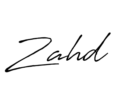 Use a signature maker to create a handwritten signature online. With this signature software, you can design (Antro_Vectra_Bolder) your own signature for name Zahd. Zahd signature style 7 images and pictures png