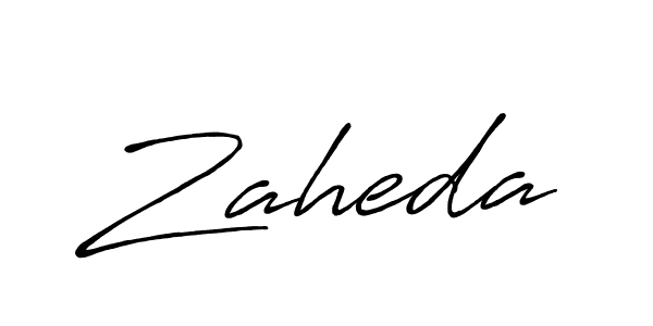 Make a beautiful signature design for name Zaheda. With this signature (Antro_Vectra_Bolder) style, you can create a handwritten signature for free. Zaheda signature style 7 images and pictures png
