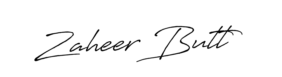 How to make Zaheer Butt name signature. Use Antro_Vectra_Bolder style for creating short signs online. This is the latest handwritten sign. Zaheer Butt signature style 7 images and pictures png