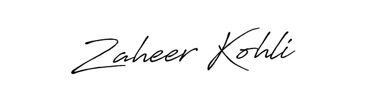 if you are searching for the best signature style for your name Zaheer Kohli. so please give up your signature search. here we have designed multiple signature styles  using Antro_Vectra_Bolder. Zaheer Kohli signature style 7 images and pictures png