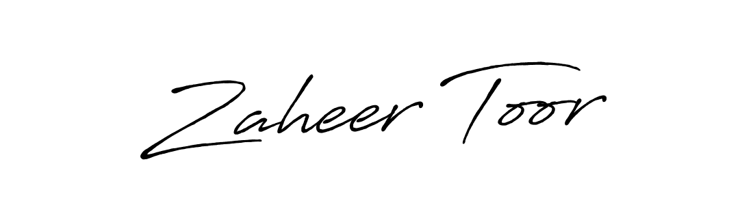 The best way (Antro_Vectra_Bolder) to make a short signature is to pick only two or three words in your name. The name Zaheer Toor include a total of six letters. For converting this name. Zaheer Toor signature style 7 images and pictures png