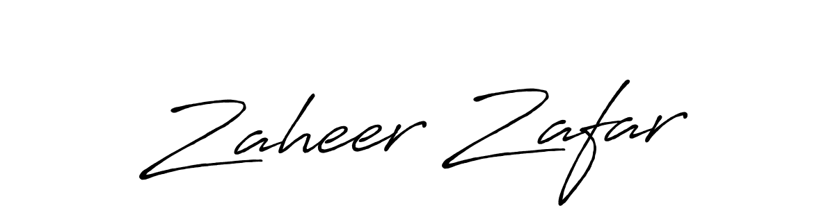 Design your own signature with our free online signature maker. With this signature software, you can create a handwritten (Antro_Vectra_Bolder) signature for name Zaheer Zafar. Zaheer Zafar signature style 7 images and pictures png