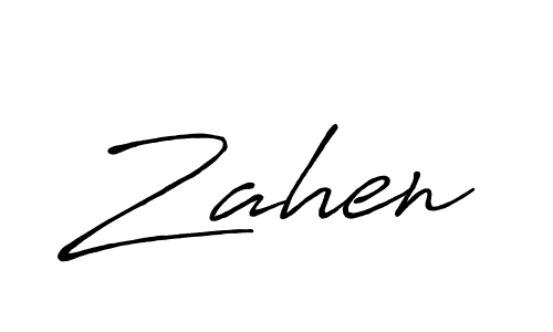 It looks lik you need a new signature style for name Zahen. Design unique handwritten (Antro_Vectra_Bolder) signature with our free signature maker in just a few clicks. Zahen signature style 7 images and pictures png