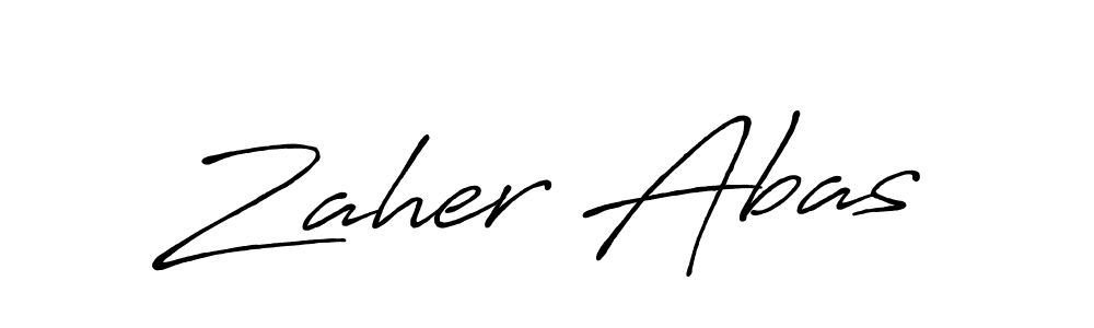 Use a signature maker to create a handwritten signature online. With this signature software, you can design (Antro_Vectra_Bolder) your own signature for name Zaher Abas. Zaher Abas signature style 7 images and pictures png