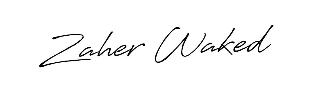 Also we have Zaher Waked name is the best signature style. Create professional handwritten signature collection using Antro_Vectra_Bolder autograph style. Zaher Waked signature style 7 images and pictures png