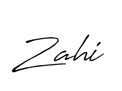 Zahi stylish signature style. Best Handwritten Sign (Antro_Vectra_Bolder) for my name. Handwritten Signature Collection Ideas for my name Zahi. Zahi signature style 7 images and pictures png