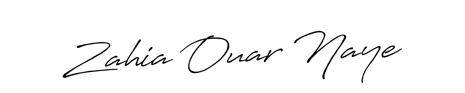 Use a signature maker to create a handwritten signature online. With this signature software, you can design (Antro_Vectra_Bolder) your own signature for name Zahia Ouar Naye. Zahia Ouar Naye signature style 7 images and pictures png