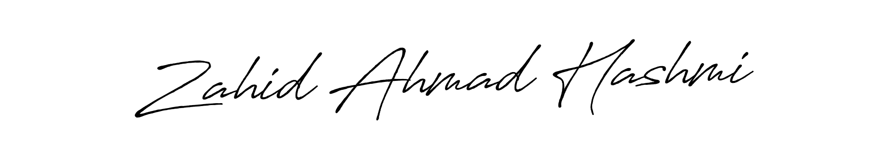 Make a beautiful signature design for name Zahid Ahmad Hashmi. With this signature (Antro_Vectra_Bolder) style, you can create a handwritten signature for free. Zahid Ahmad Hashmi signature style 7 images and pictures png