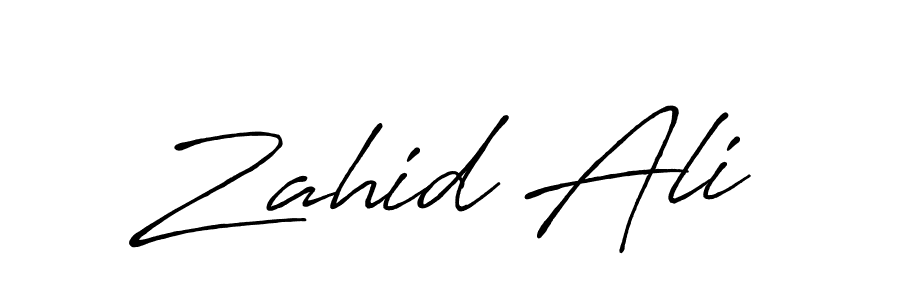 Zahid Ali stylish signature style. Best Handwritten Sign (Antro_Vectra_Bolder) for my name. Handwritten Signature Collection Ideas for my name Zahid Ali. Zahid Ali signature style 7 images and pictures png