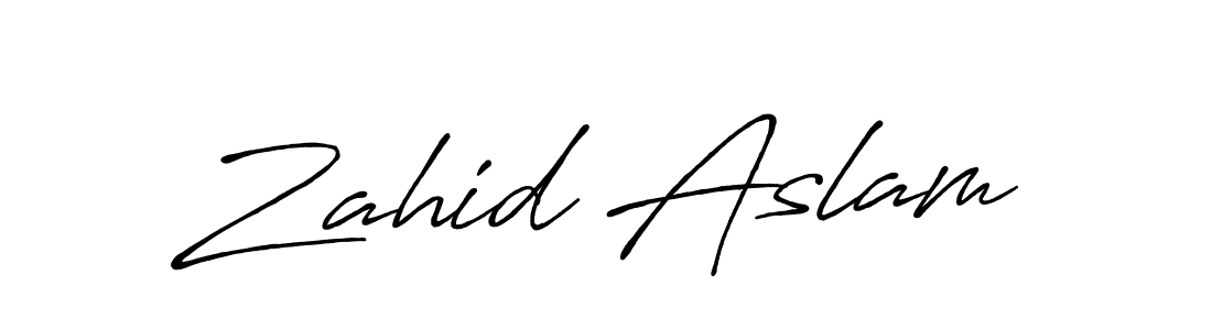 Make a beautiful signature design for name Zahid Aslam. Use this online signature maker to create a handwritten signature for free. Zahid Aslam signature style 7 images and pictures png