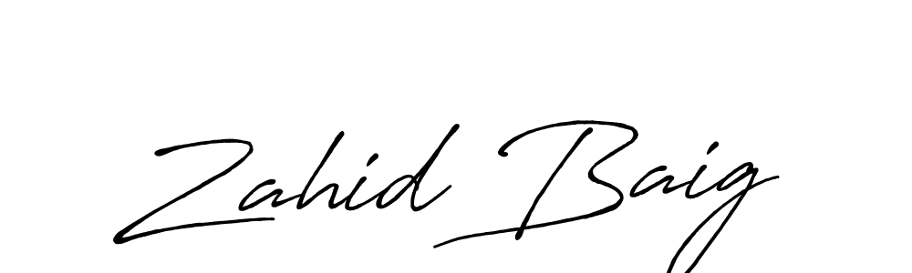 You should practise on your own different ways (Antro_Vectra_Bolder) to write your name (Zahid Baig) in signature. don't let someone else do it for you. Zahid Baig signature style 7 images and pictures png