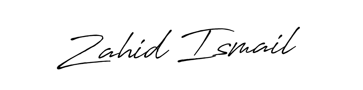 Zahid Ismail stylish signature style. Best Handwritten Sign (Antro_Vectra_Bolder) for my name. Handwritten Signature Collection Ideas for my name Zahid Ismail. Zahid Ismail signature style 7 images and pictures png