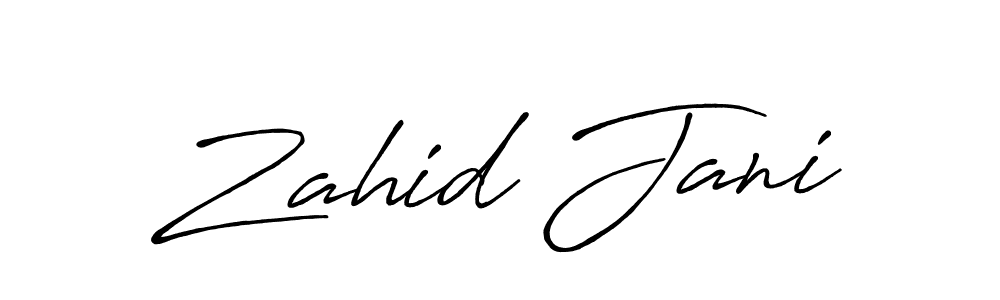 Zahid Jani stylish signature style. Best Handwritten Sign (Antro_Vectra_Bolder) for my name. Handwritten Signature Collection Ideas for my name Zahid Jani. Zahid Jani signature style 7 images and pictures png