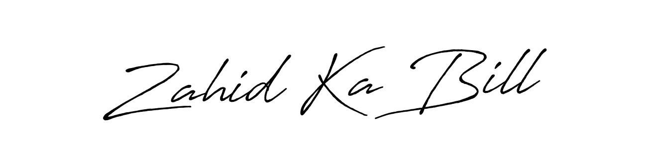 Also You can easily find your signature by using the search form. We will create Zahid Ka Bill name handwritten signature images for you free of cost using Antro_Vectra_Bolder sign style. Zahid Ka Bill signature style 7 images and pictures png