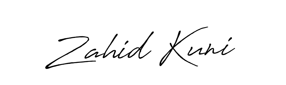 Also we have Zahid Kuni name is the best signature style. Create professional handwritten signature collection using Antro_Vectra_Bolder autograph style. Zahid Kuni signature style 7 images and pictures png