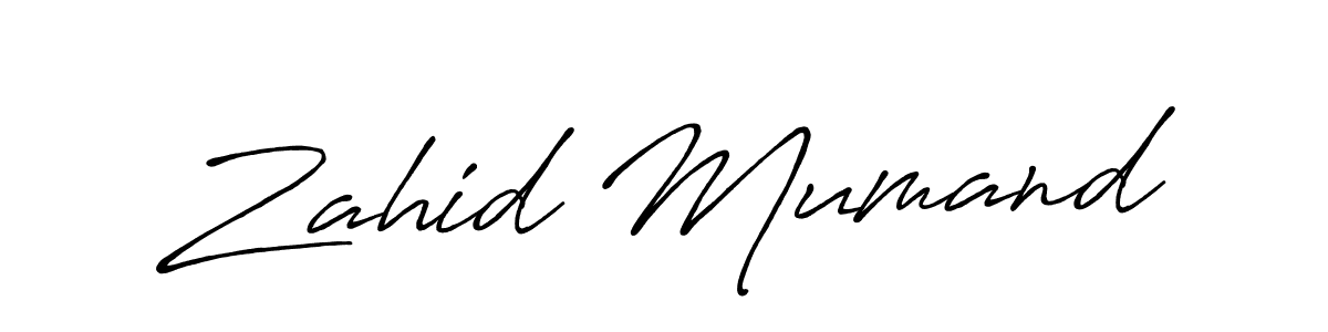 Make a beautiful signature design for name Zahid Mumand. With this signature (Antro_Vectra_Bolder) style, you can create a handwritten signature for free. Zahid Mumand signature style 7 images and pictures png