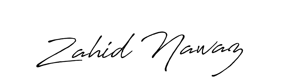 Zahid Nawaz stylish signature style. Best Handwritten Sign (Antro_Vectra_Bolder) for my name. Handwritten Signature Collection Ideas for my name Zahid Nawaz. Zahid Nawaz signature style 7 images and pictures png