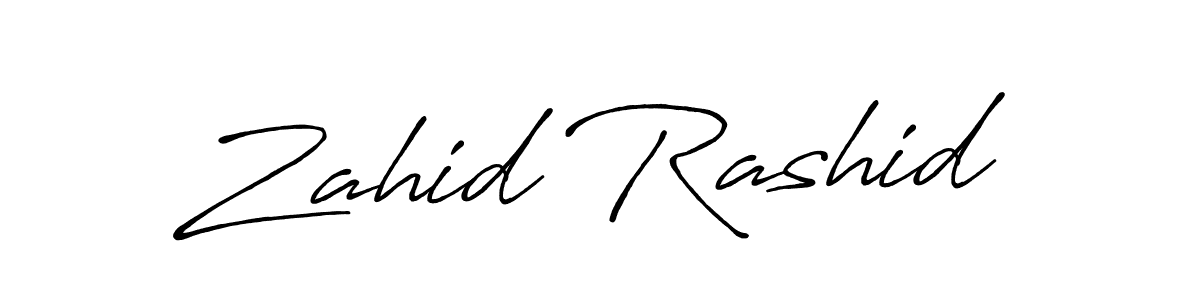 Design your own signature with our free online signature maker. With this signature software, you can create a handwritten (Antro_Vectra_Bolder) signature for name Zahid Rashid. Zahid Rashid signature style 7 images and pictures png