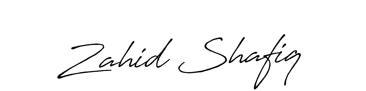 Create a beautiful signature design for name Zahid Shafiq. With this signature (Antro_Vectra_Bolder) fonts, you can make a handwritten signature for free. Zahid Shafiq signature style 7 images and pictures png