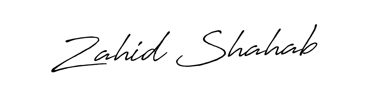 if you are searching for the best signature style for your name Zahid Shahab. so please give up your signature search. here we have designed multiple signature styles  using Antro_Vectra_Bolder. Zahid Shahab signature style 7 images and pictures png