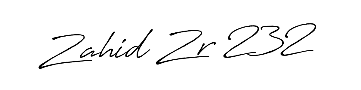 Zahid Zr 232 stylish signature style. Best Handwritten Sign (Antro_Vectra_Bolder) for my name. Handwritten Signature Collection Ideas for my name Zahid Zr 232. Zahid Zr 232 signature style 7 images and pictures png