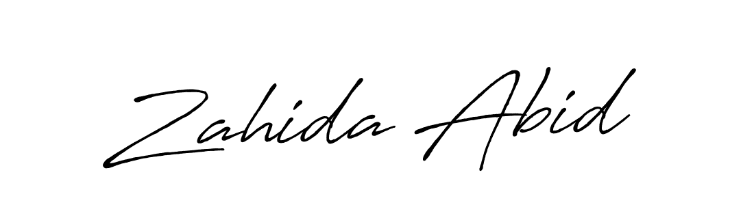 Zahida Abid stylish signature style. Best Handwritten Sign (Antro_Vectra_Bolder) for my name. Handwritten Signature Collection Ideas for my name Zahida Abid. Zahida Abid signature style 7 images and pictures png