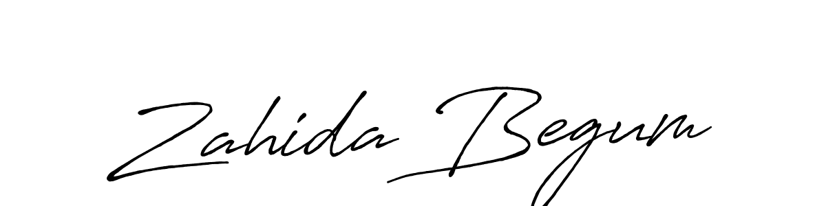 Make a beautiful signature design for name Zahida Begum. With this signature (Antro_Vectra_Bolder) style, you can create a handwritten signature for free. Zahida Begum signature style 7 images and pictures png