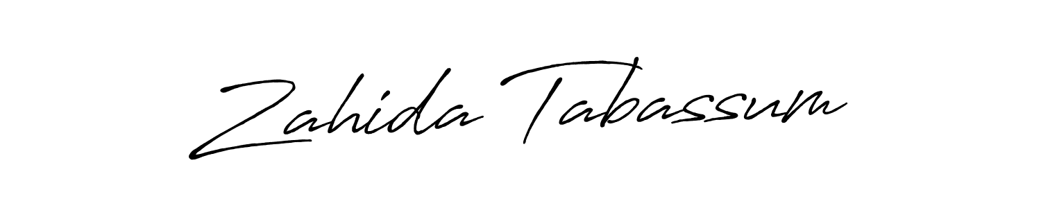 How to make Zahida Tabassum signature? Antro_Vectra_Bolder is a professional autograph style. Create handwritten signature for Zahida Tabassum name. Zahida Tabassum signature style 7 images and pictures png