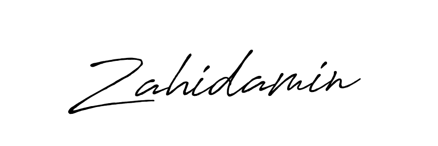 Use a signature maker to create a handwritten signature online. With this signature software, you can design (Antro_Vectra_Bolder) your own signature for name Zahidamin. Zahidamin signature style 7 images and pictures png