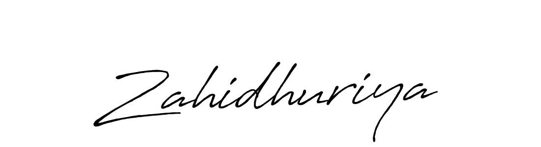 Zahidhuriya stylish signature style. Best Handwritten Sign (Antro_Vectra_Bolder) for my name. Handwritten Signature Collection Ideas for my name Zahidhuriya. Zahidhuriya signature style 7 images and pictures png