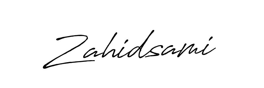 How to make Zahidsami name signature. Use Antro_Vectra_Bolder style for creating short signs online. This is the latest handwritten sign. Zahidsami signature style 7 images and pictures png