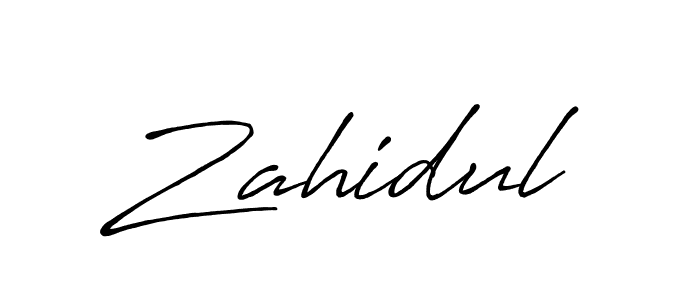 How to make Zahidul name signature. Use Antro_Vectra_Bolder style for creating short signs online. This is the latest handwritten sign. Zahidul signature style 7 images and pictures png