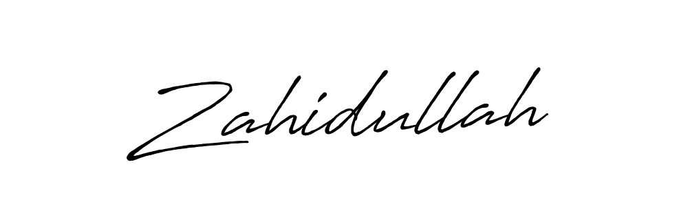 Make a beautiful signature design for name Zahidullah. With this signature (Antro_Vectra_Bolder) style, you can create a handwritten signature for free. Zahidullah signature style 7 images and pictures png